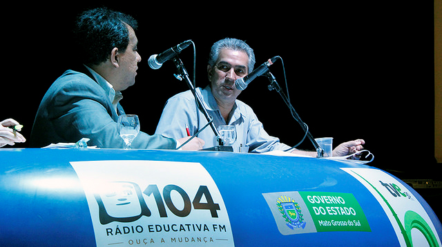 Governador Reinaldo Azambuja e Joel Silva.