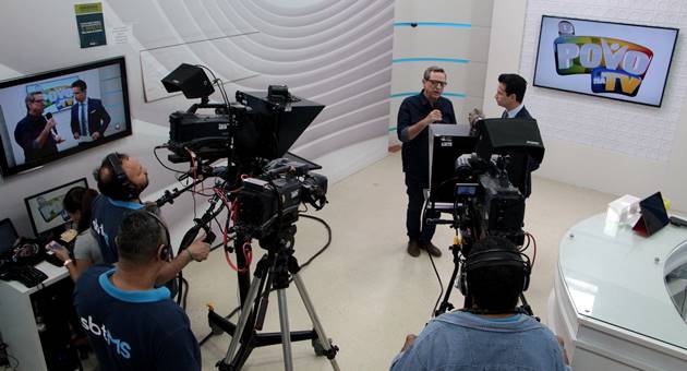 Bosco Martins concedeu entrevista ao programa O Povo na TV para falar da migração para a TV digital e o trabalho realizado pela Fertel. (Foto: Maurício Borges)