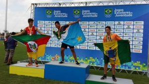 Yuri surpreendeu concorrentes e levará o ouro para a Escola Municipal Indígena Guarani Kaiowá. (Foto: Fundesporte/Divulgação)