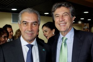 Reinaldo Azambuja e Murilo Zauith, governador reeleito e futuro vice-governador. (Foto: Chico Ribeiro/Subcom/Arquivo)