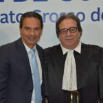 Prefeito Marcos Trad e Iran Coelho das Neves. (Foto: TCE/Divulgação)