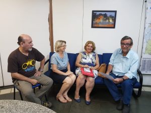 Bolívar, Tânia, Iracema e Bosco, durante encontro na Fertel que tratou de ações para o Carnaval. (Foto: Pedro Amaral)