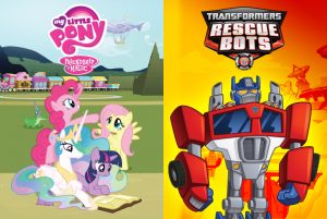 My Little Pony: A Amizade é Mágica e Transformers: Rescue Bots vão ao ar nas manhãs de segunda a sexta-feira na TVE Cultura e pelo Portal da Educativa. (Imagem: Hasbro/TV Cultura/Adaptação)