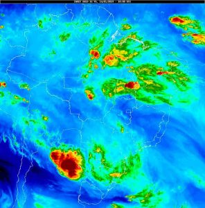 Segunda-feira terá máxima de 37ºC no Estado; até quarta, termômetros subirão mais dois graus, conforme o Inmet. (Foto: Inmet/Reprodução)