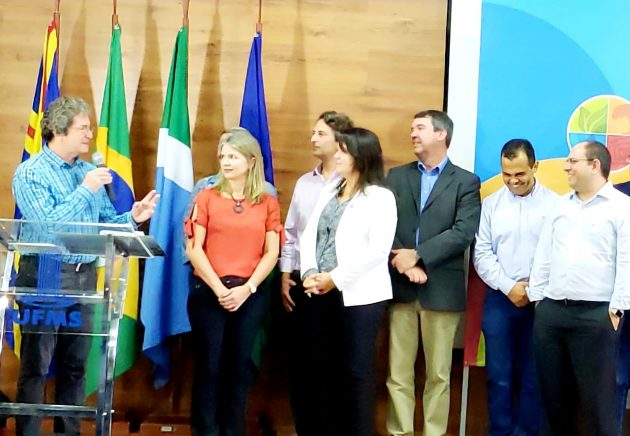Ildeu de Castro Moreira, da SBPC, em discurso no lançamento da 71ª Reunião da entidade, que acontece em julho em Campo Grande