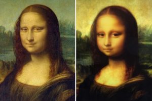 Filtro do Snapchat transforma rostos de adultos em crianças, até a Monalisa entrou na brincadeira. (Foto: Snapchat/Divulgação)