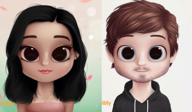 Caricaturas do Dollify viraram febre na última semana, após possibilidade de figuras masculinas serem montadas. (Imagem: Dollify/Reprodução)