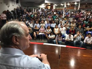 Ciro Gomes em evento do PDT na sexta-feira, em Campo Grande. (Foto: Divulgação)