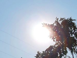 Céu de Campo Grande nesta sexta-feira (22); Inmet prevê dias de tempo seco e calor intenso. (Foto: Humberto Marques)