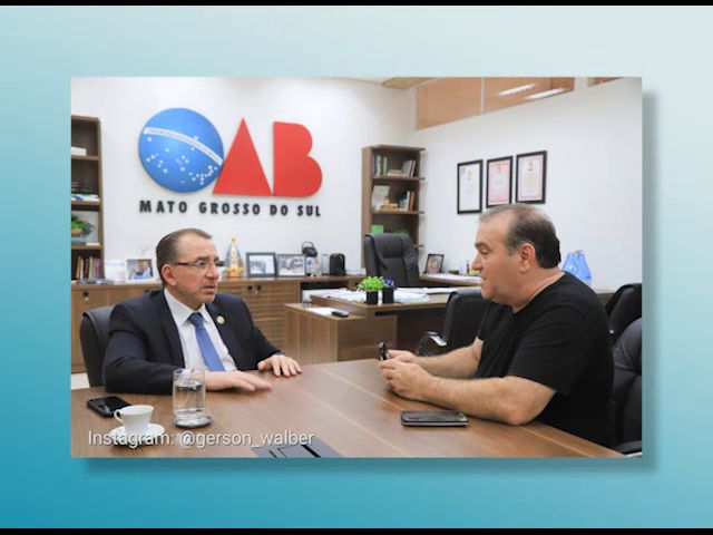 Mansour Karmouche (à esquerda) concedeu entrevista a Zé Du que vai ao ar no Nossa Música É Assim deste sábado. (Foto: Gerson Walber/OAB-MS/Reprodução)