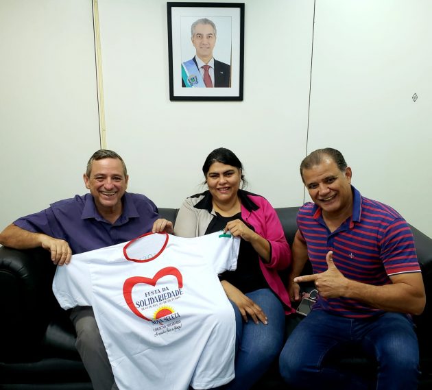 Bosco Martins, a empresária Tatiane Baumgardner (em visita à Fertel) e Rui Spínola. (Foto: Iasmin Biolo/Fertel)