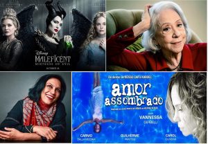 Malévola, Fernanda Montenegro, Mira Nair e "Amor Assombrado" são destaques em O Assunto É Cinema desta sexta. (Imagens: Divulgação)