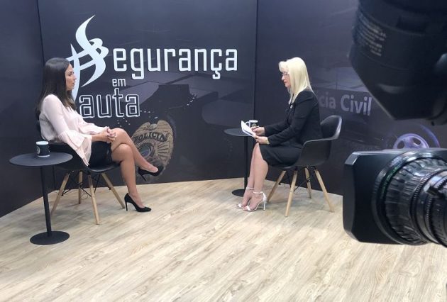 Delegada Ariene Murad participa do Segurança em Pauta para falar sobre o ECA e atendimentos da Deaij. (Foto: PCMS/Divulgação)